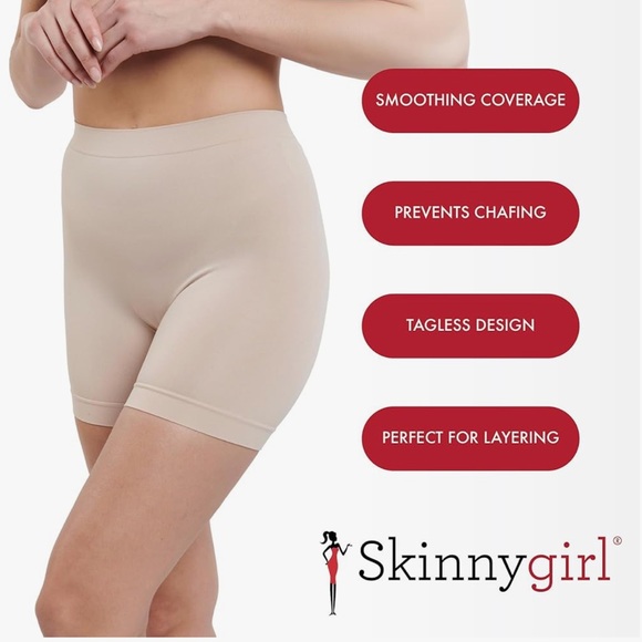 3-pc Skinnygirl Smoothers Shapers Women’s Black Pink Seamless Shorts size L NWT - Picture 7 of 12